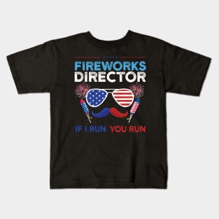 Fireworks Director If I Run You Run american eagle Kids T-Shirt